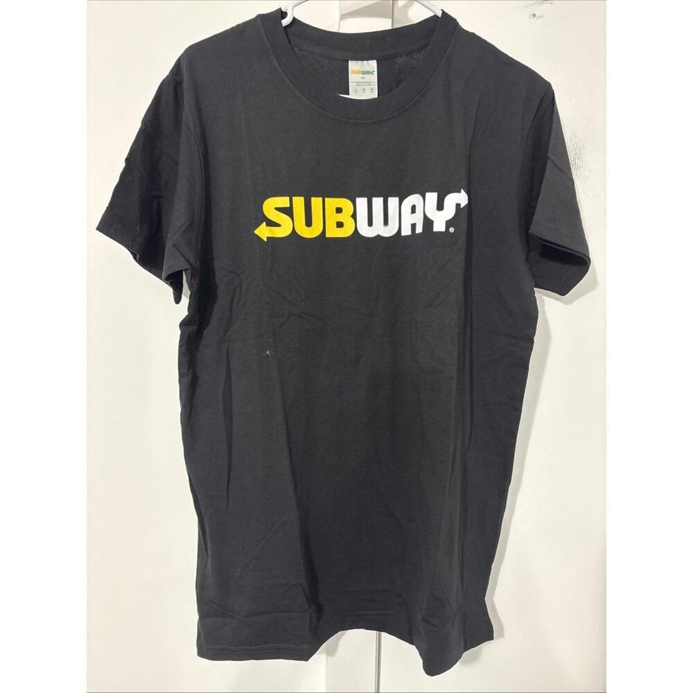 MENS SZ Large BLACK SUBWAY T-SHIRT New‎